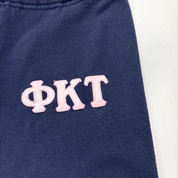 VTG Phi Kappa Tau Fraternity Womens Russell Athletic Sweatpants Blue Sz L USA - Picture 2 of 7